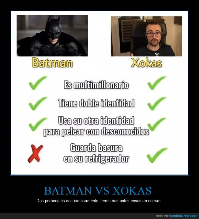 batman,xokas,comparativa