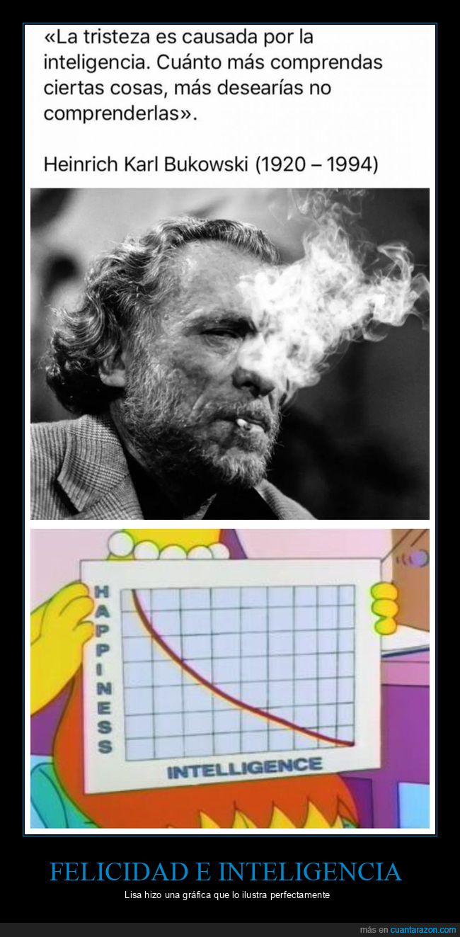 bukowski,tristeza,inteligencia