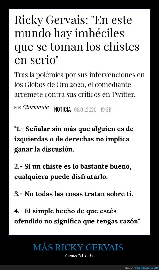 ricky gervais,chistes,en serio