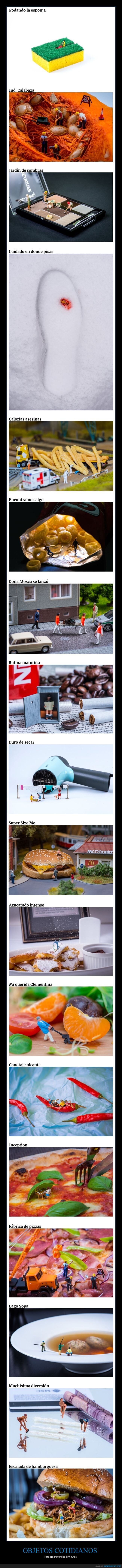 objetos cotidianos,mundos en miniatura