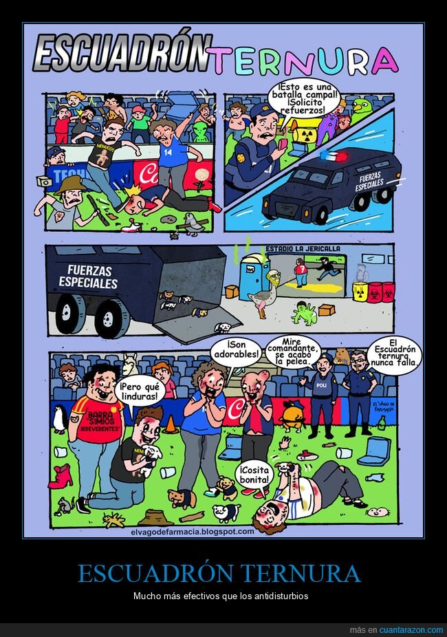 escuadrón ternura,batalla campal