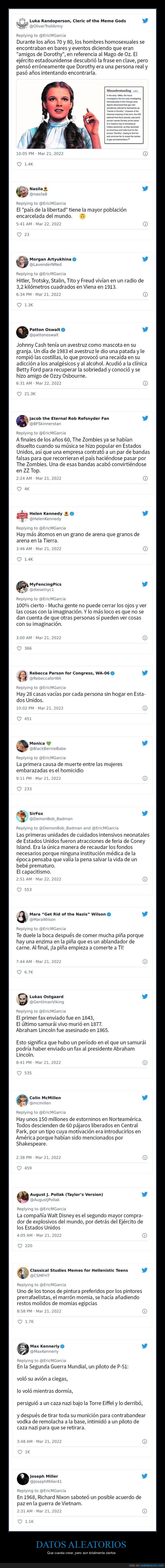datos aleatorios,curiosidades