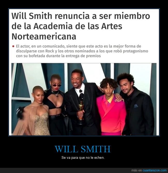 will smith,academia de las artes,renuncia