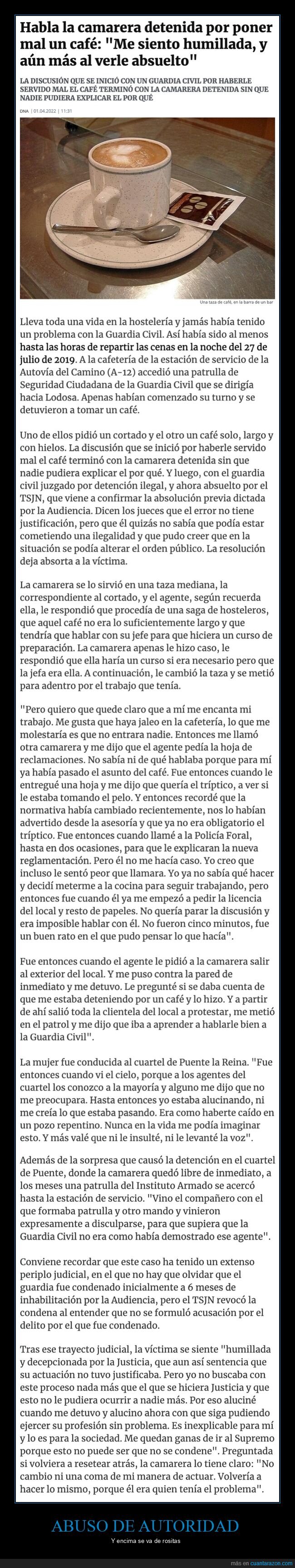 camarera,detenida,café