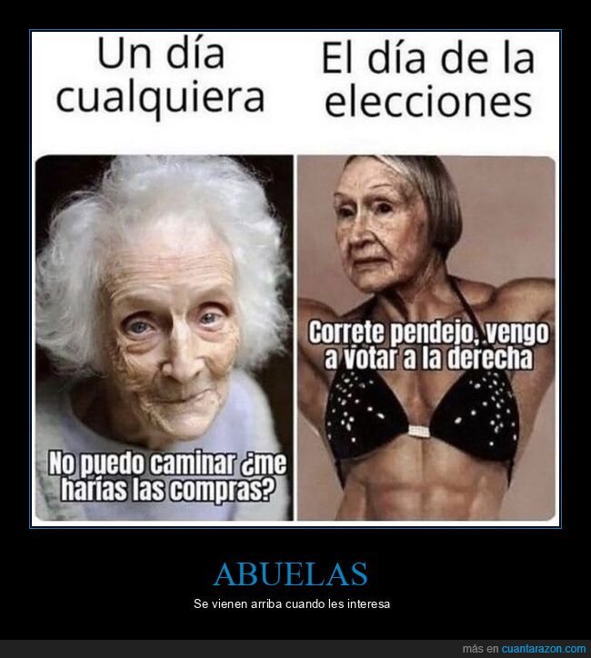 abuela,comprar,votar,derecha