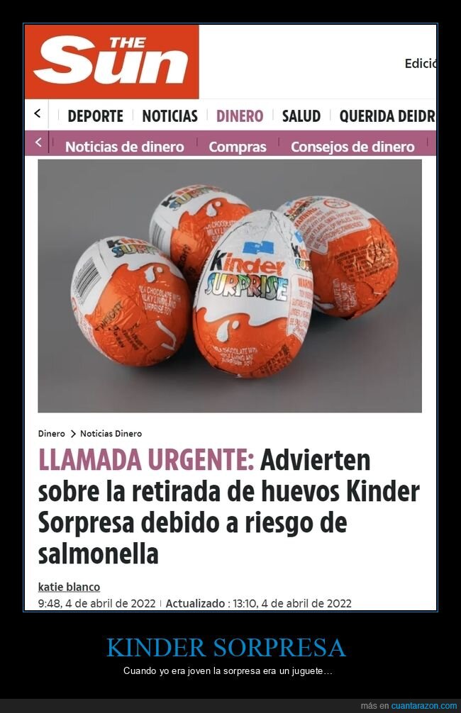 kinder sorpresa,salmonella