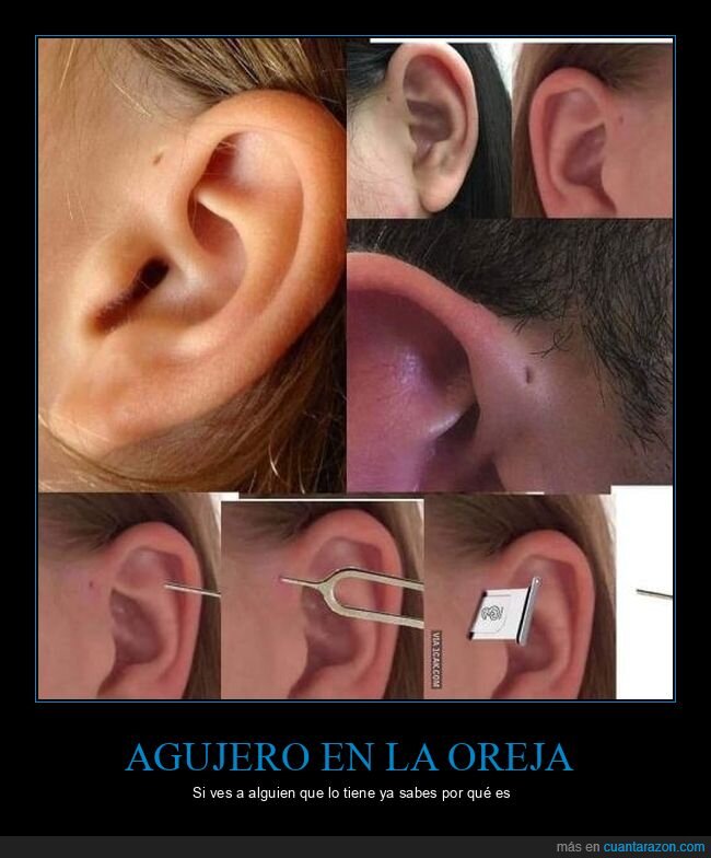 agujero,oreja,tarjeta