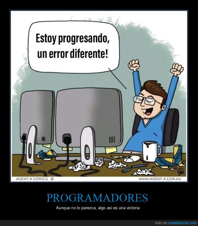 progresar,error,diferente,programación