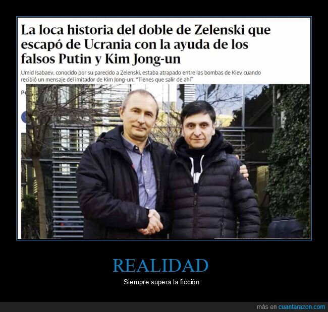 zelensky,putin,kim jong-un,doble,ucrania,rusia,guerra,realidad,ficcion
