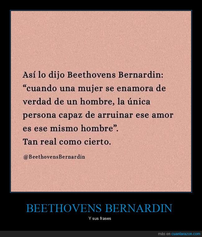 beethovens bernardin,mujer,enamorarse,arruinar,amor