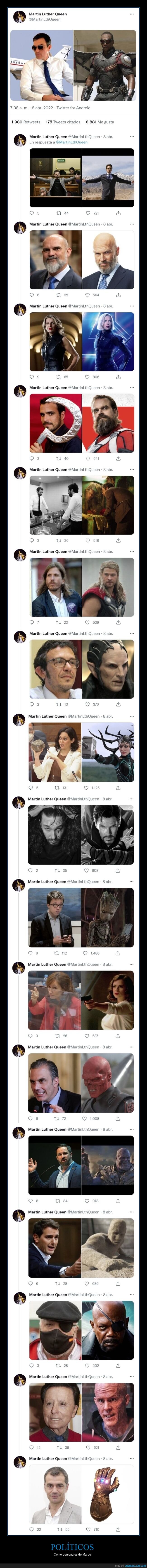 políticos,marvel
