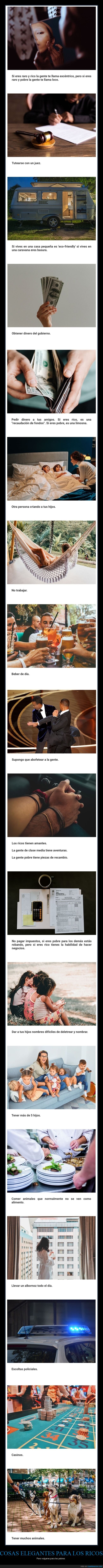 elegantes,ricos,vulgares,pobres