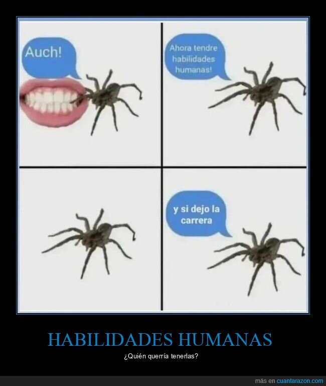 araña,humano,mordisco