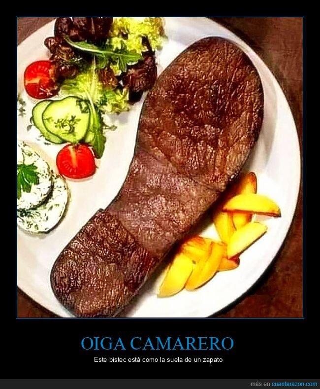 carne,suela,plato,zapato
