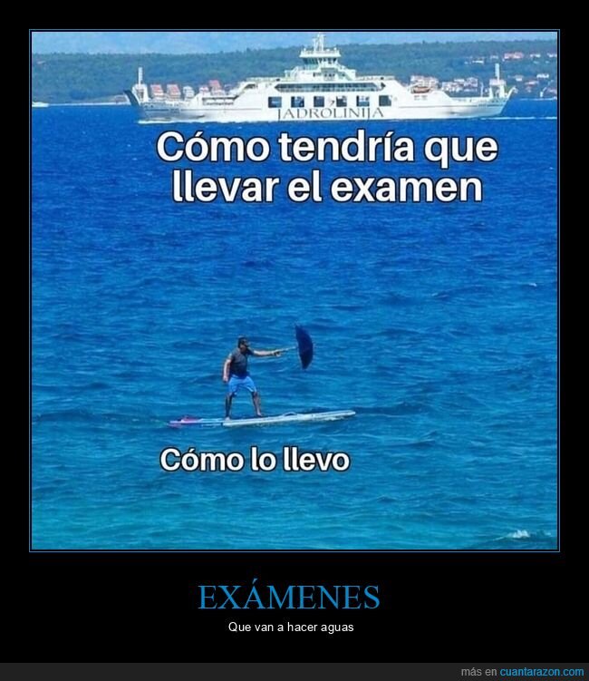 agua,barco,llevar,examen