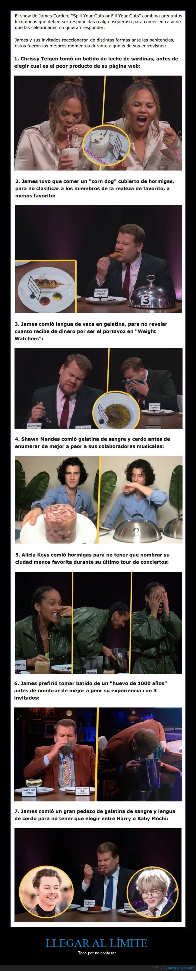 james corden,famosos,comer,asqueroso