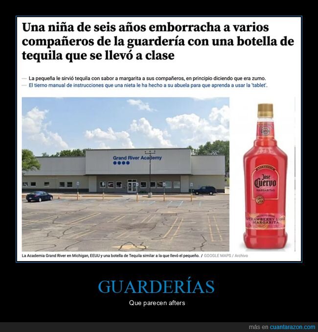 jose cuervo,guarderia,tequila,emborrachar