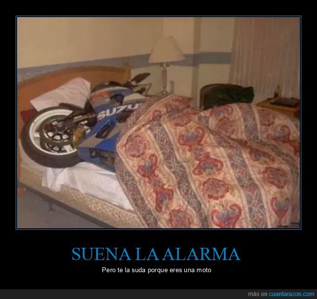 cama,dormir,alarma,moto