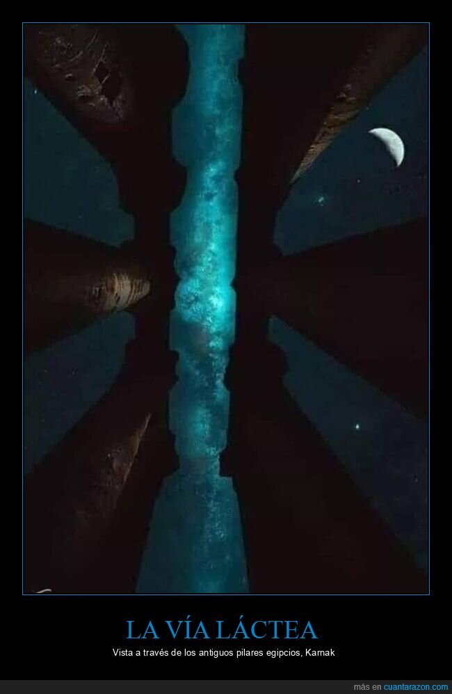 vía láctea,pilares egipcios,egipto,karnak