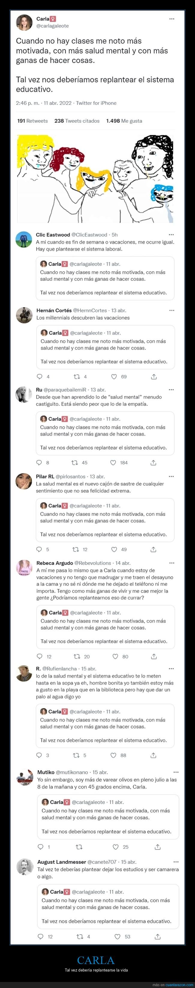 clases,salud mental,replantear,sistema educativo