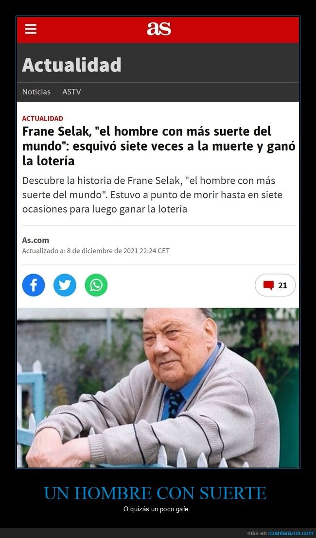 frane selak,suerte,lotería
