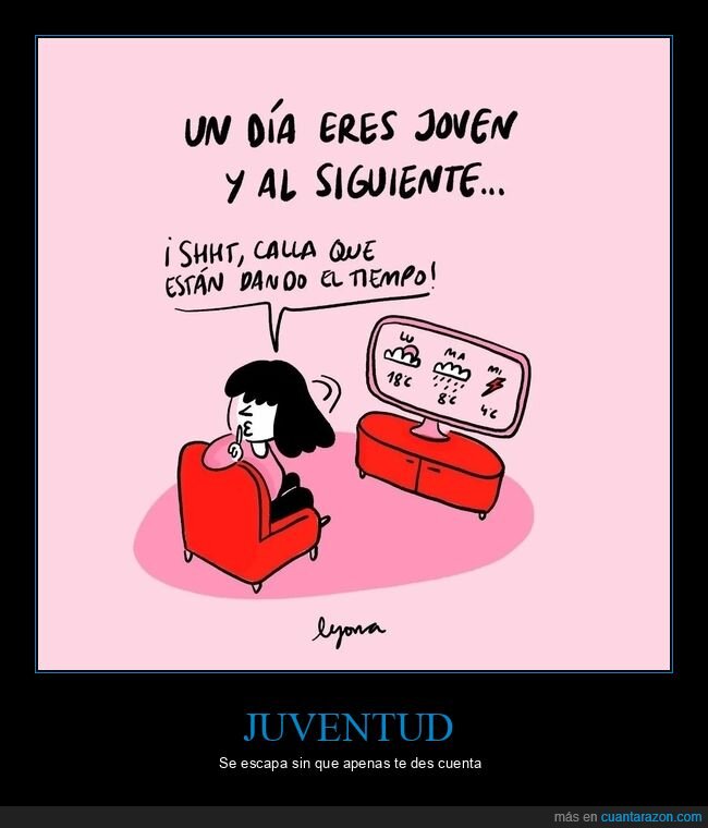 el tiempo,joven