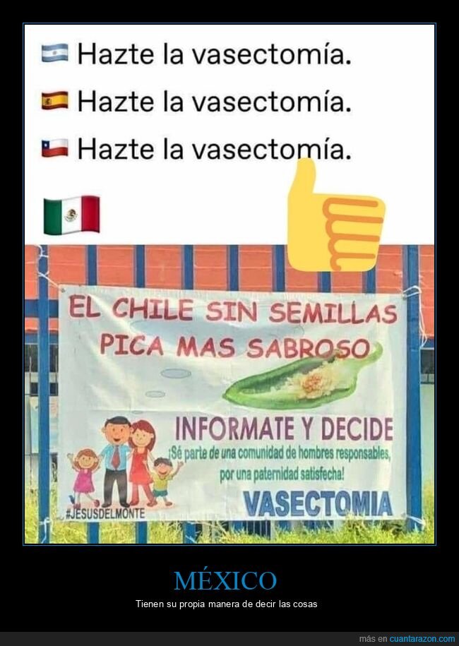 vasectomía,méxico,chile,semillas