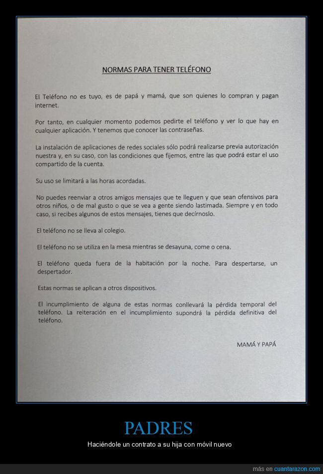 padres,contrato,teléfono,móvil