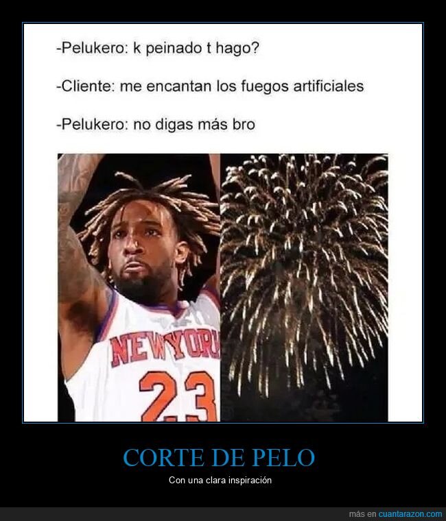 corte de pelo,fuegos artificiales,parecidos