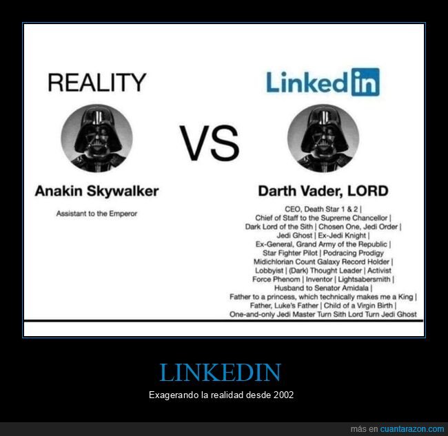 linkedin,darth vader,star wars