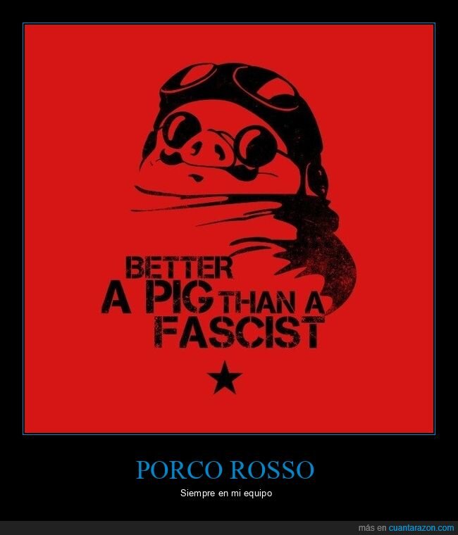 porco rosso,cerdo,fascista