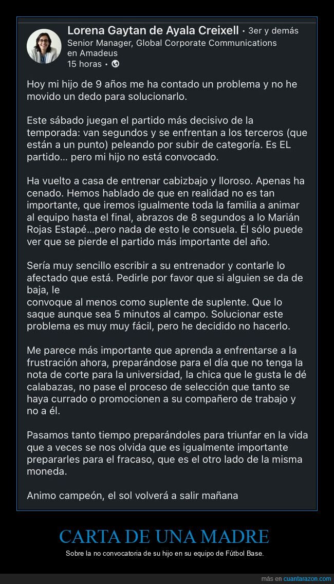 carta,madre,hijo,fútbol