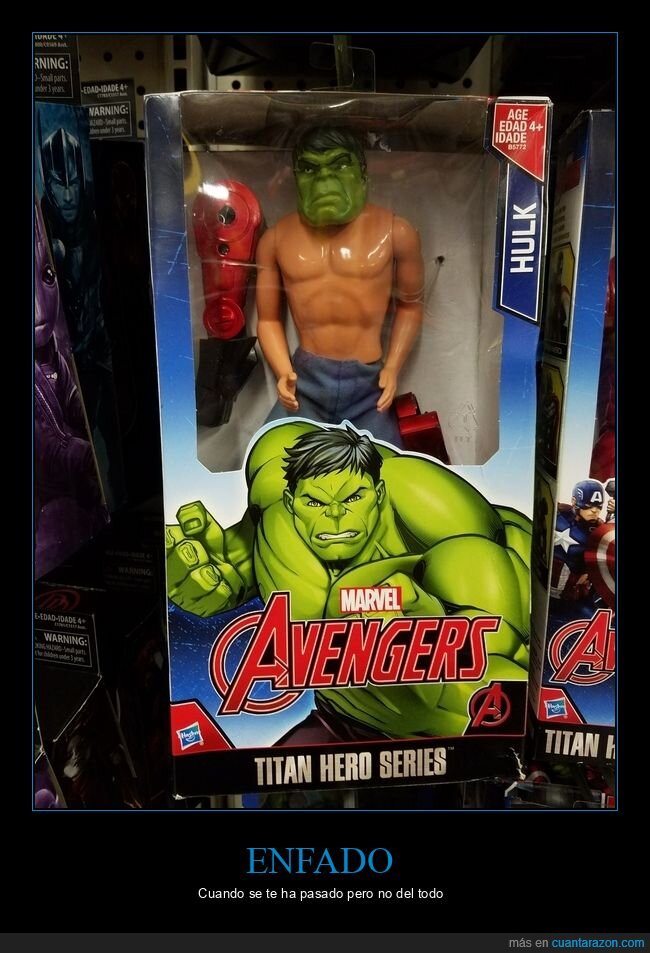 enfado,hulk,mierder,muñeco,pasar