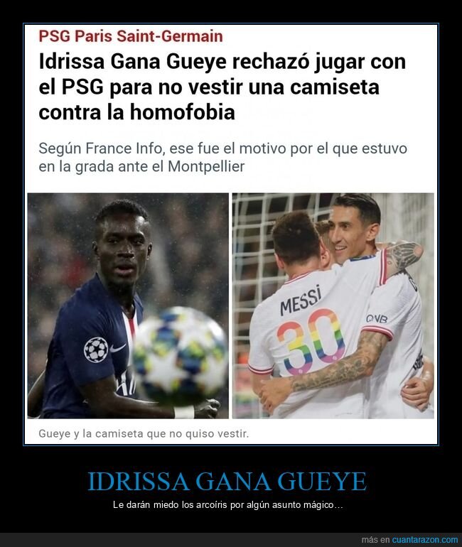 idrissa gana gueye,camiseta,homofobia