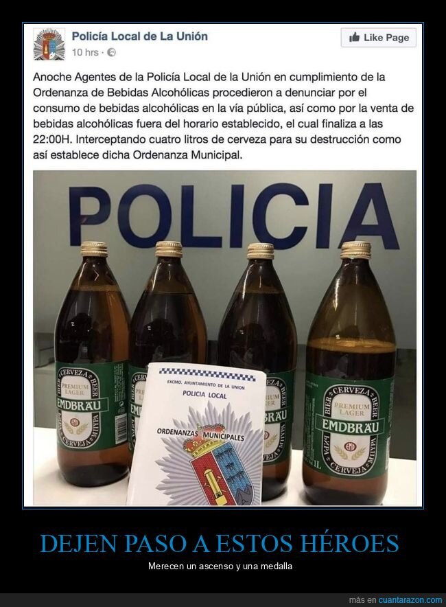 cerveza,policía,wtf