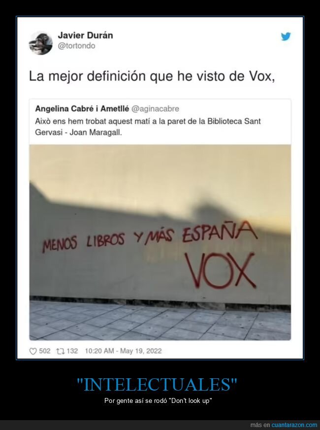 vox,pintada,biblioteca,libros