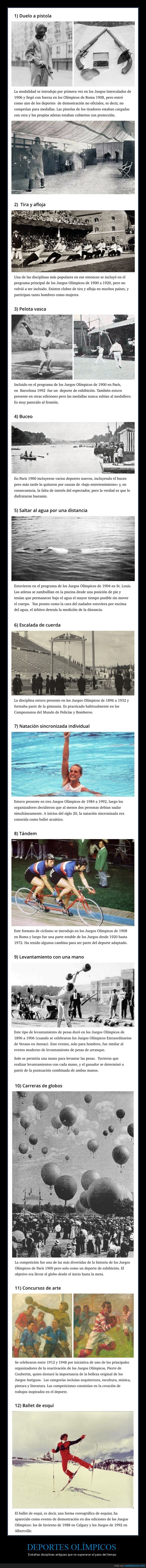 deportes olímpicos,antiguos,extraños
