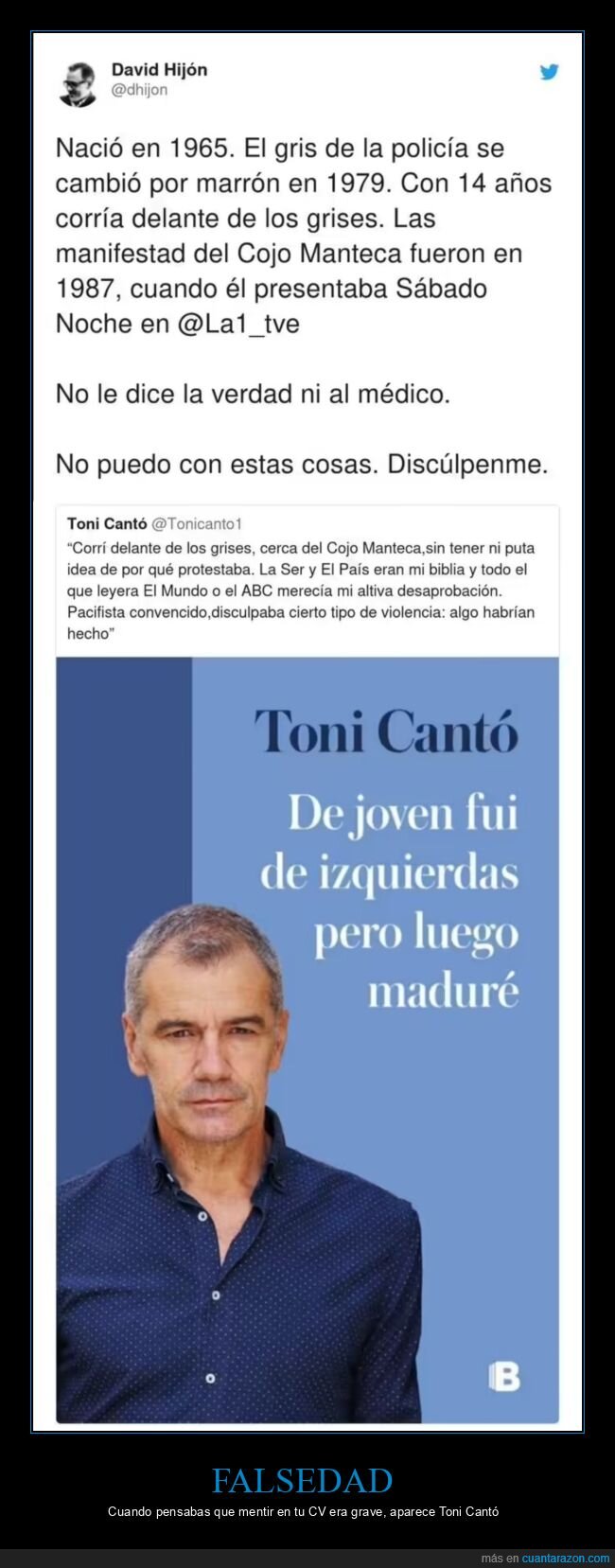 toni cantó,mentir,politicos