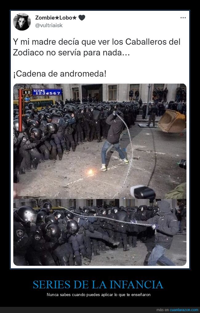 caballeros del zodiaco,cadena,policía