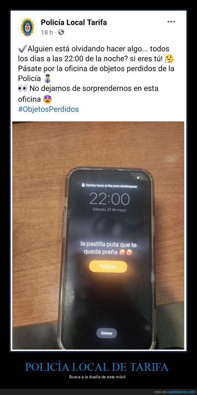 móvil,objetos perdidos,pastilla,policía