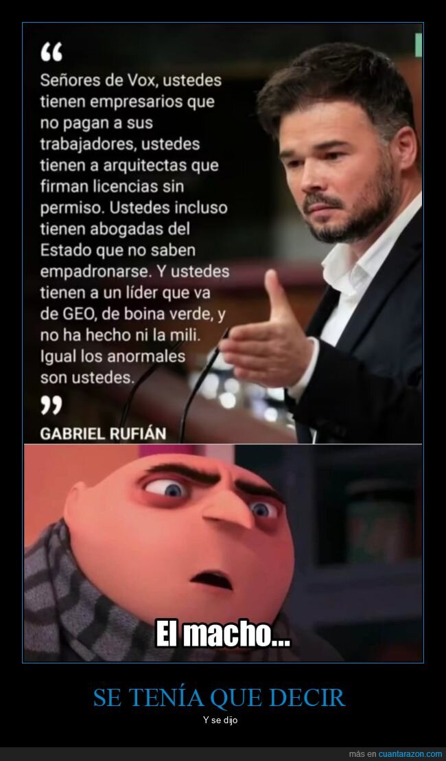 vox,gabriel rufián,políticos