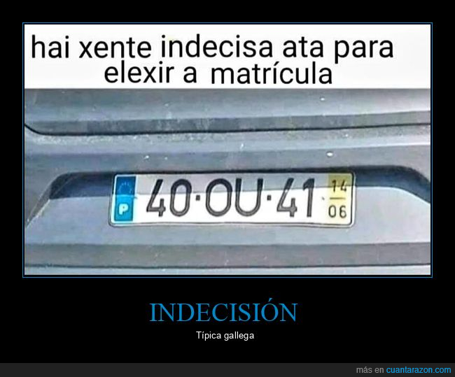 indecisión,matrícula