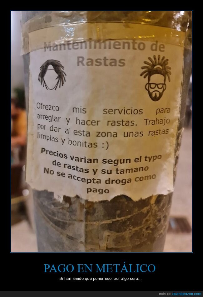 rastas,anuncio,droga,pago