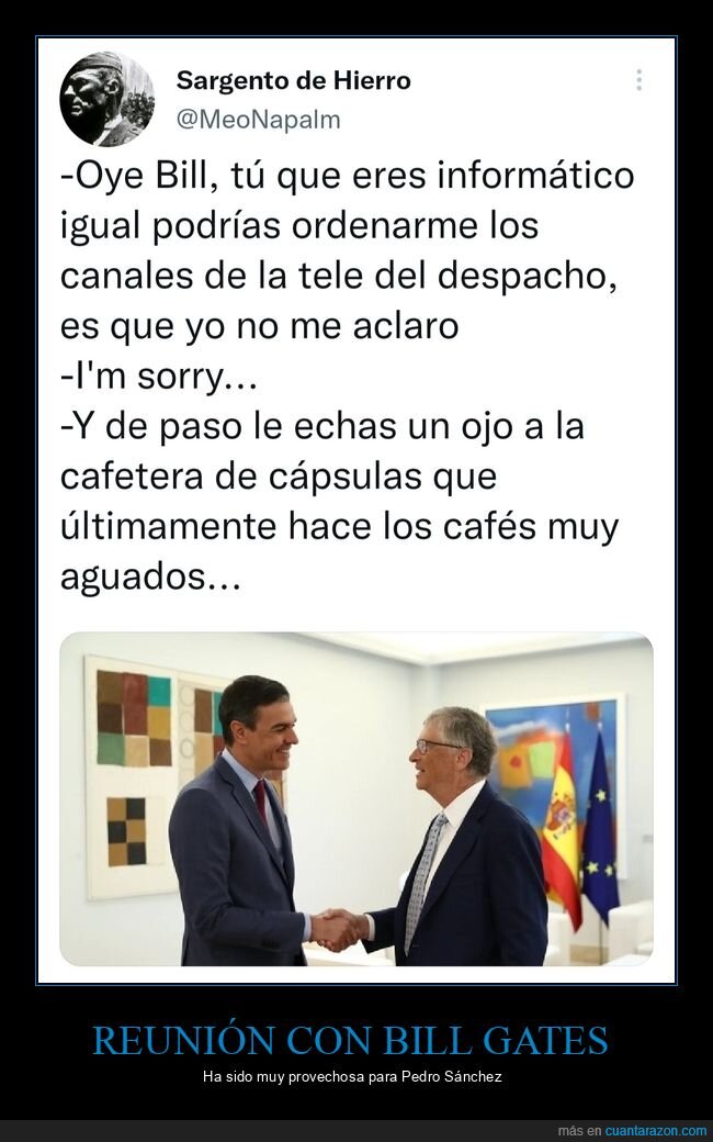 bill gates,pedro sánchez,políticos