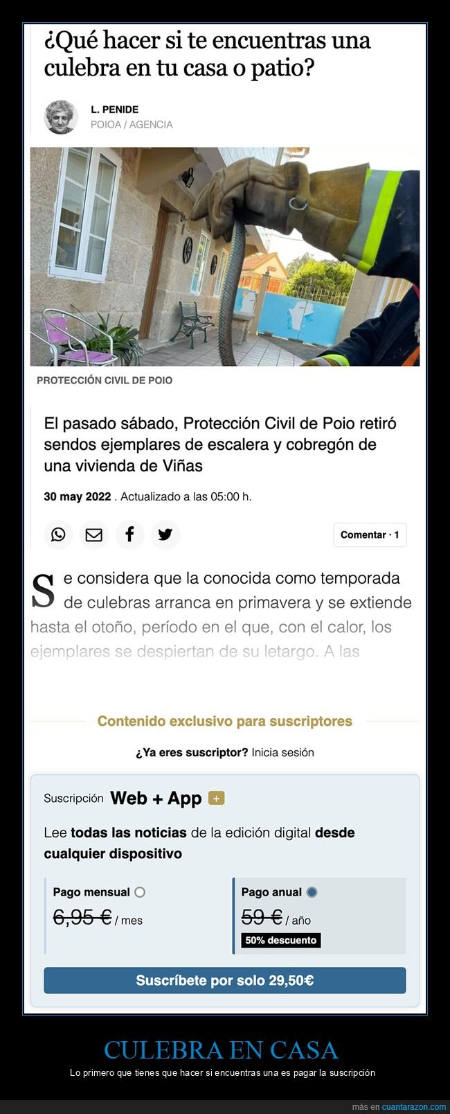 culebra,periódico,suscripción,wtf