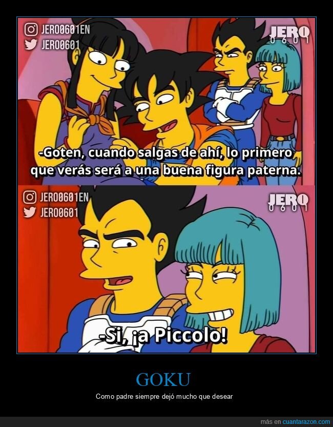 goku,goten,padre,piccolo,dragon ball,simpsons