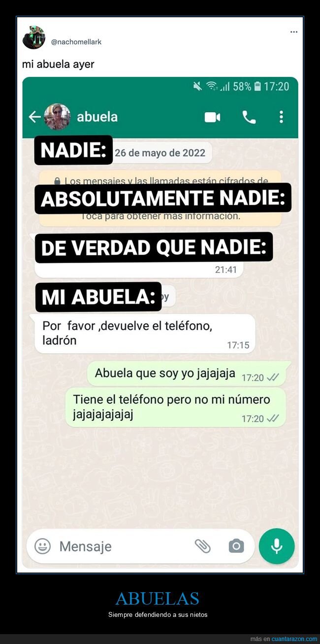 abuela,ladrón,móvil,robo,whatsapp