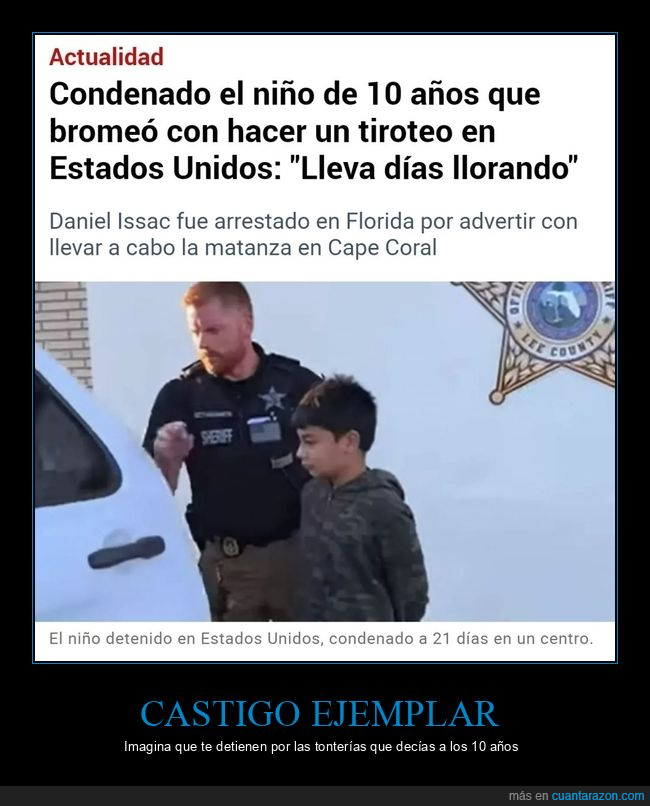 niño,10 años,condenado,tiroteo,eeuu