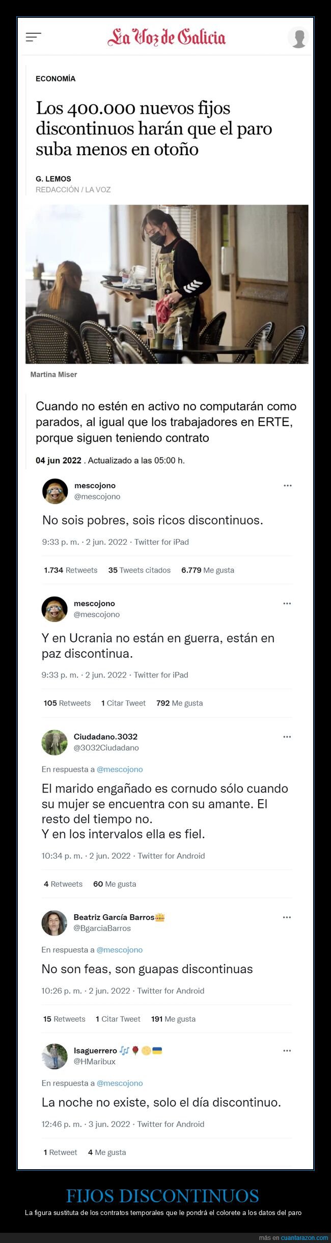 fijos discontinuos,contratos temporales,paro