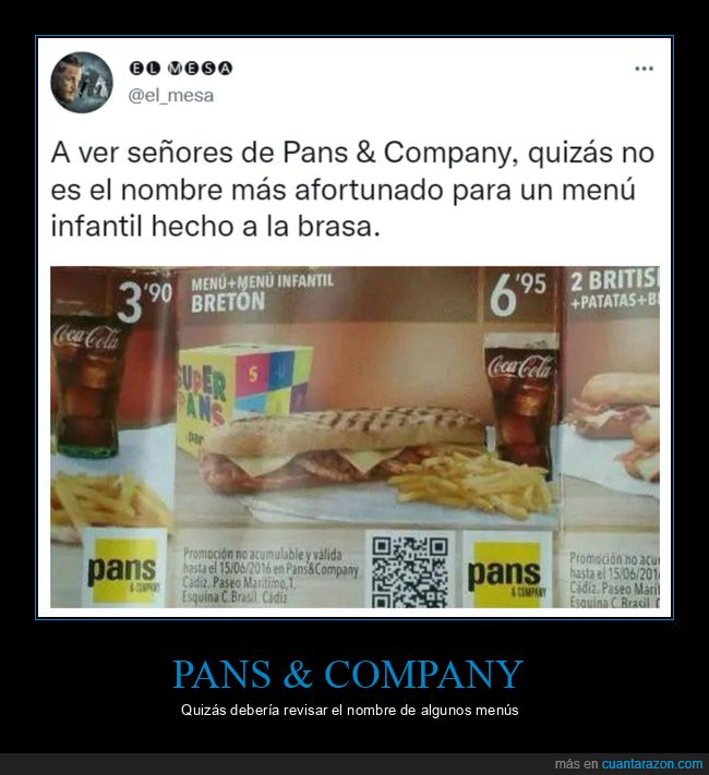 pans & company,menú,bretón,nombres